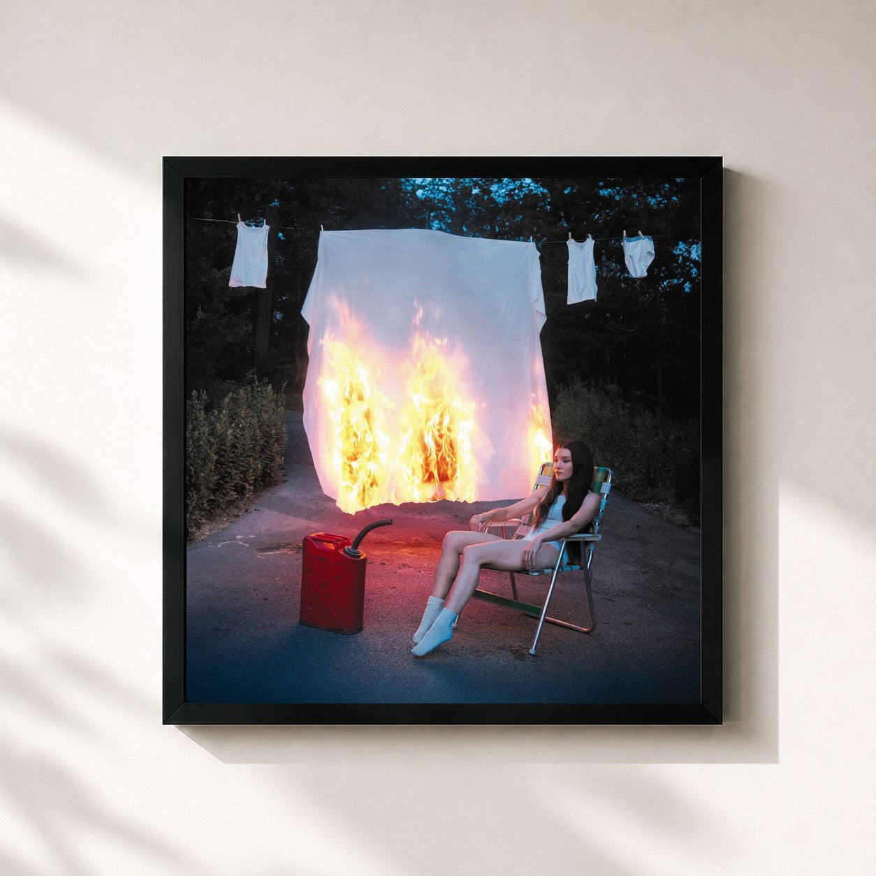 #noir Tableau carré de l'album Bingo! de Alex Winston, cadre noir 32x32 cm