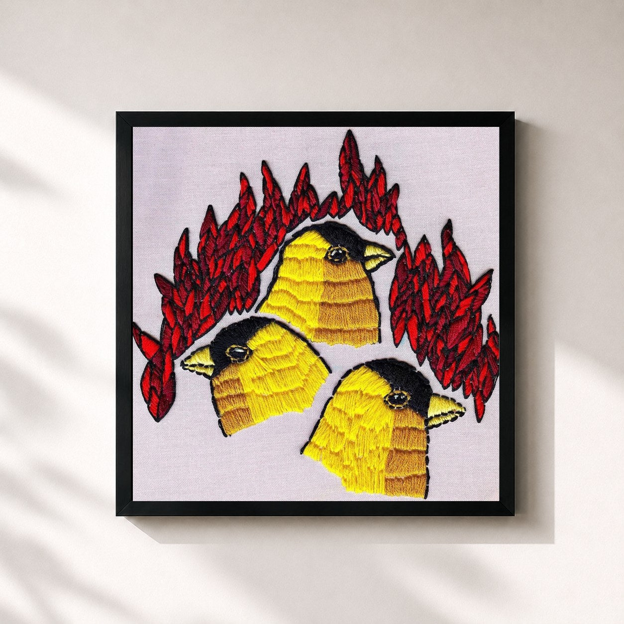 #noir Tableau carré de l'album Impossible Animals de Roar, cadre noir 32x32 cm