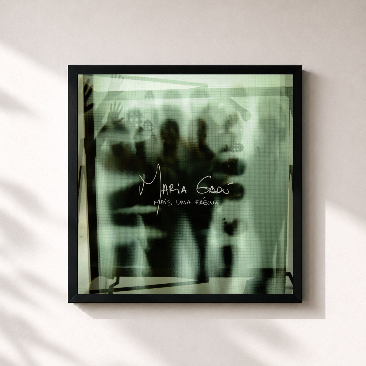 #noir Tableau carré de l'album Mais uma Página de Maria Gadú, cadre noir 32x32 cm