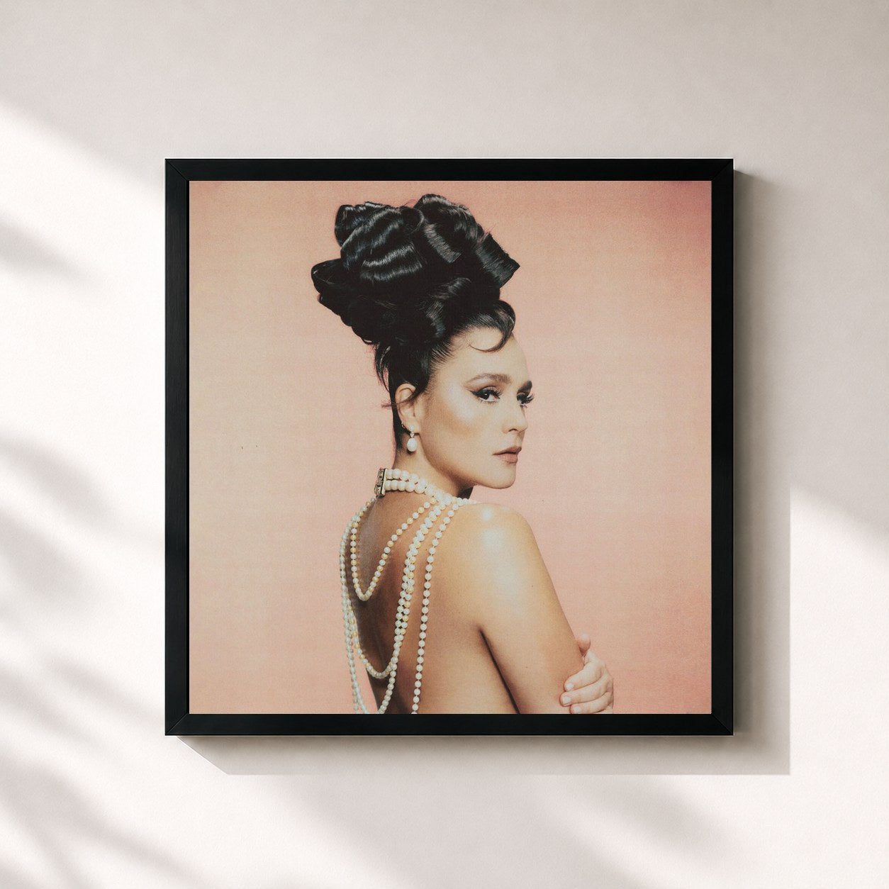 #noir Tableau carré de l'album That! Feels Good! de Jessie Ware, cadre noir 32x32 cm