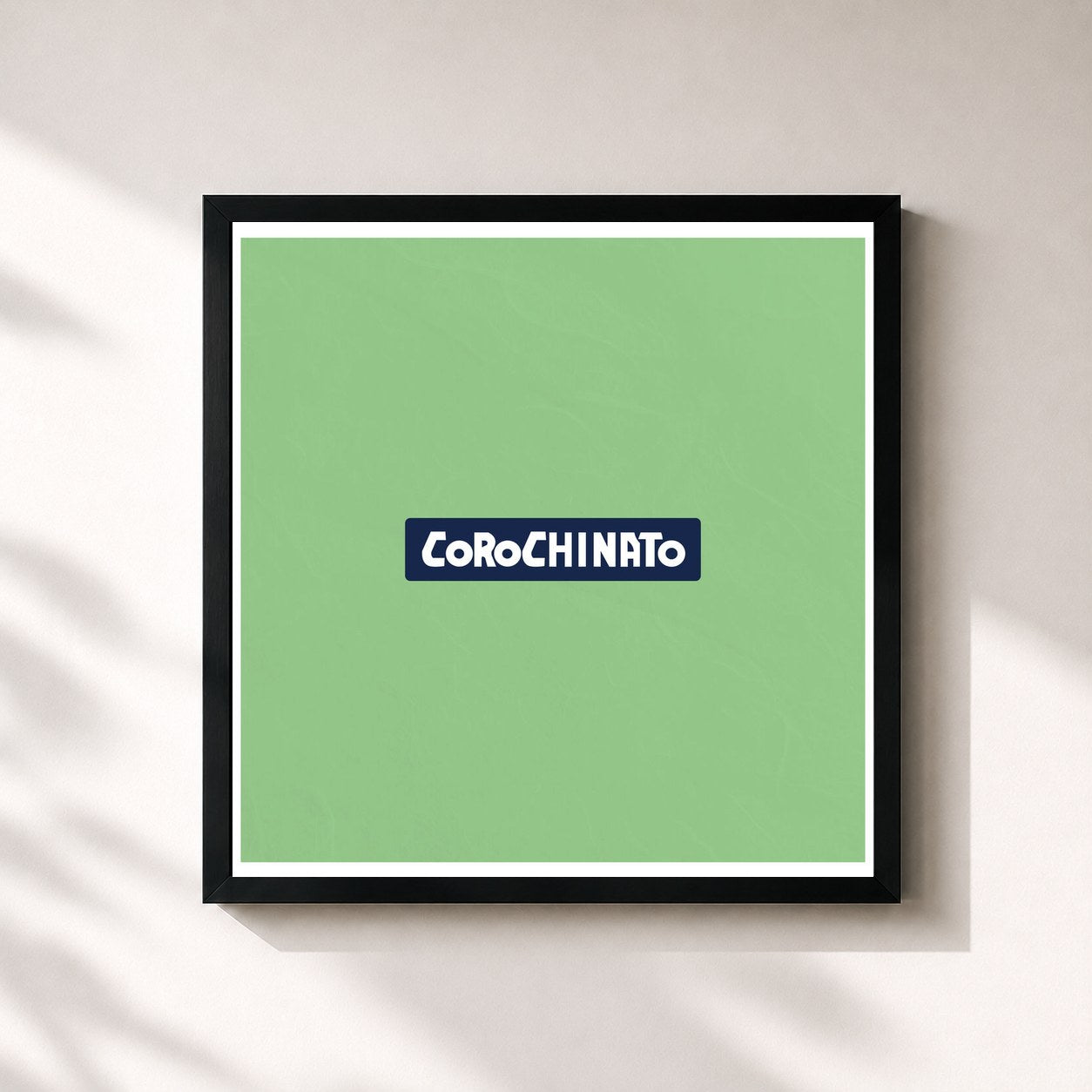 #noir Tableau carré de l'album Corochinato de Ex-Otago, cadre noir 32x32 cm