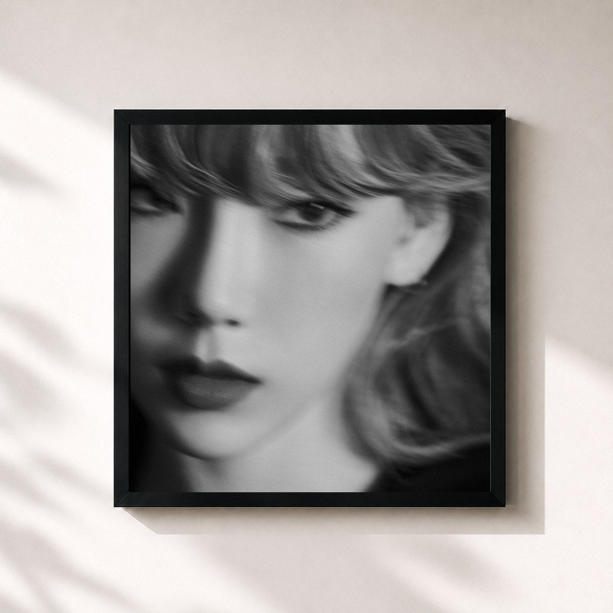 #noir Tableau carré de l'album Purpose - The 2nd Album de TAEYEON, cadre noir 32x32 cm