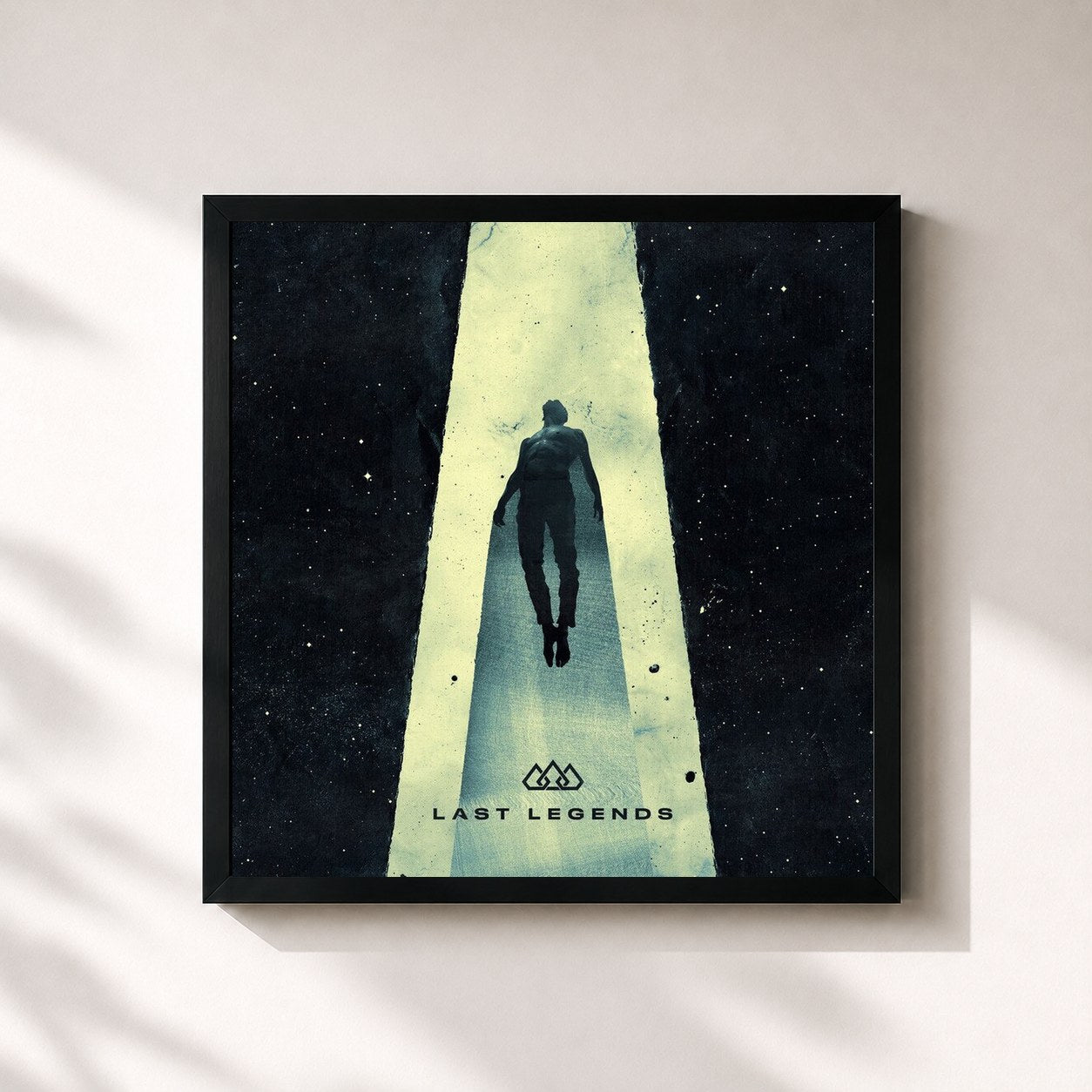 #noir Tableau carré de l'album Last Legends de The Score, cadre noir 32x32 cm