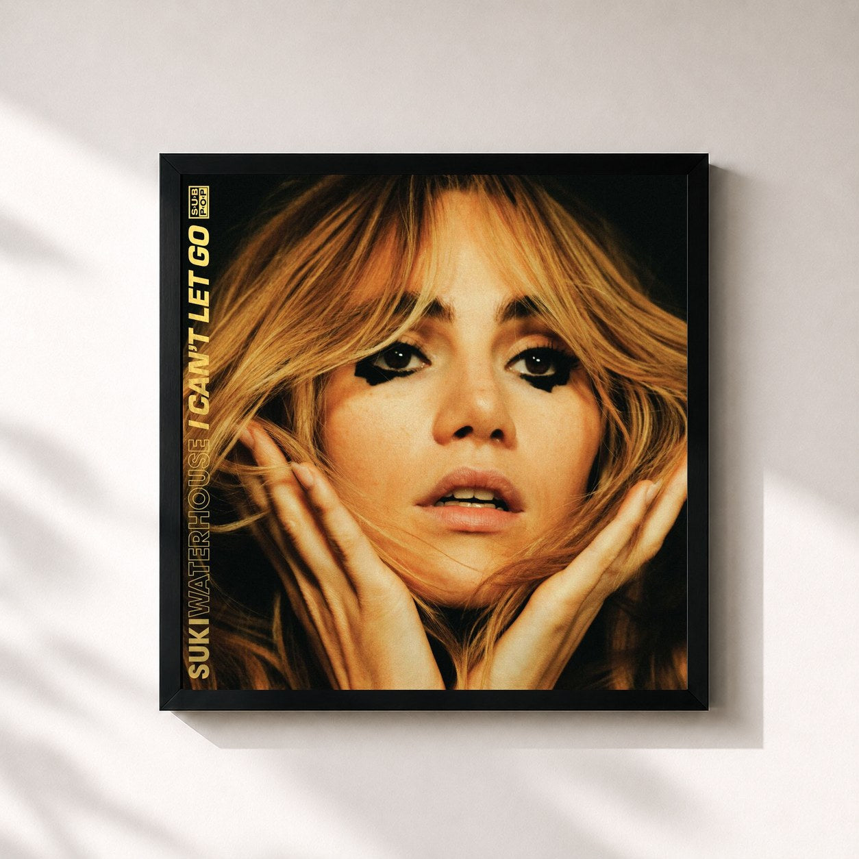 #noir Tableau carré de l'album I Can't Let Go de Suki Waterhouse, cadre noir 32x32 cm