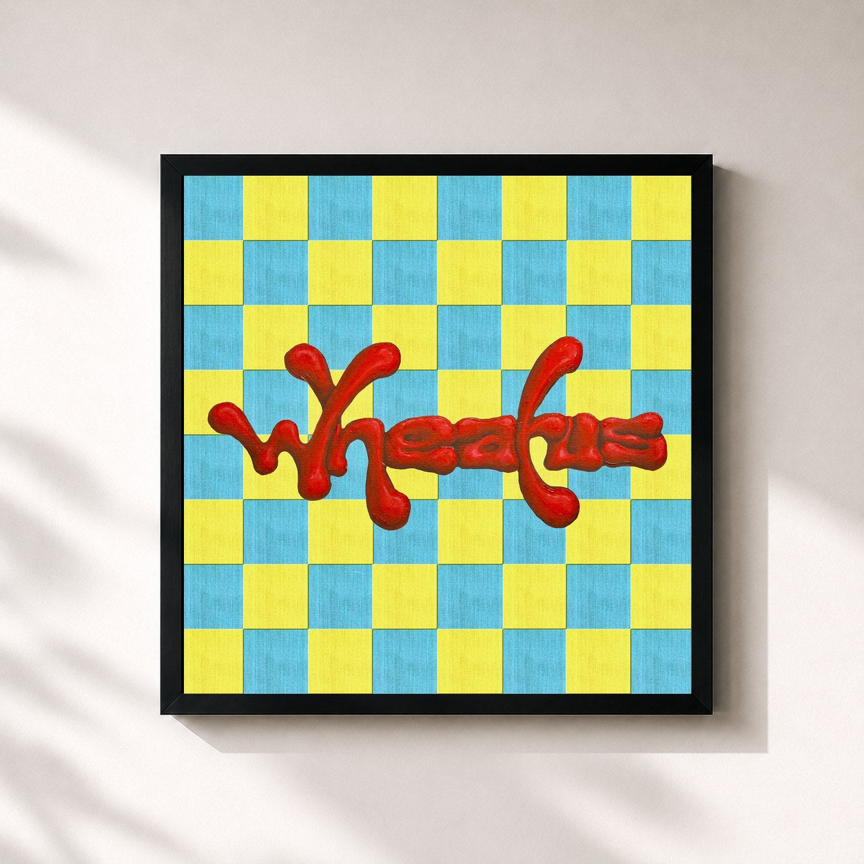 #noir Tableau carré de l'album Wheatus 2020 de Wheatus, cadre noir 32x32 cm