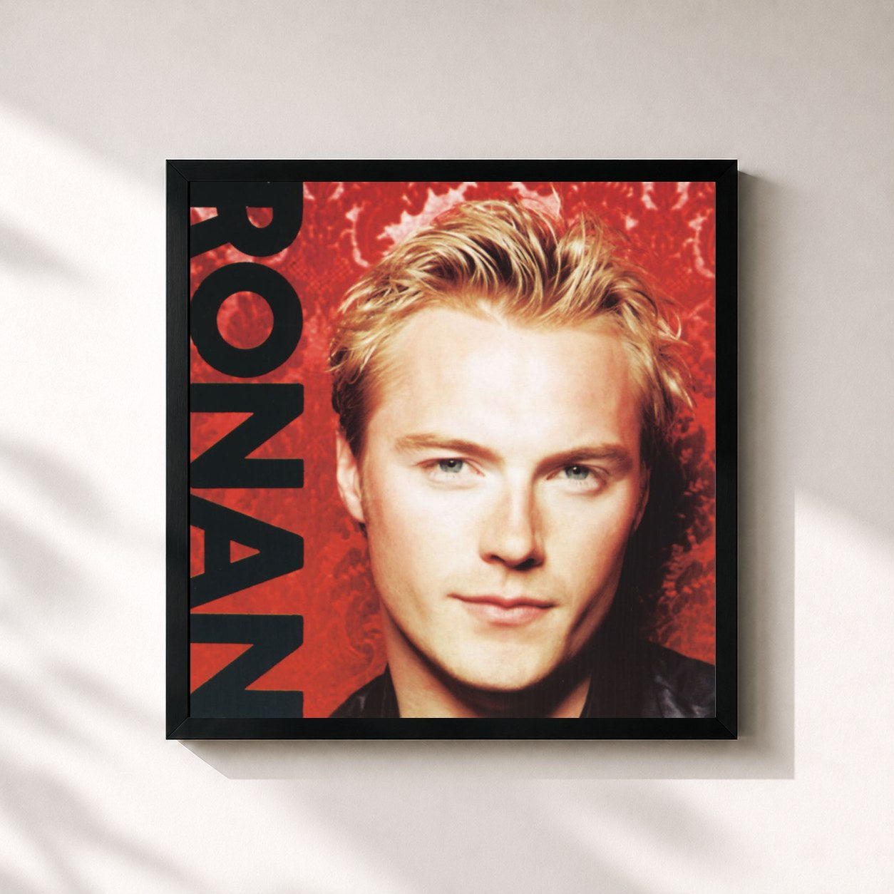 #noir Tableau carré de l'album Ronan de Ronan Keating, cadre noir 32x32 cm