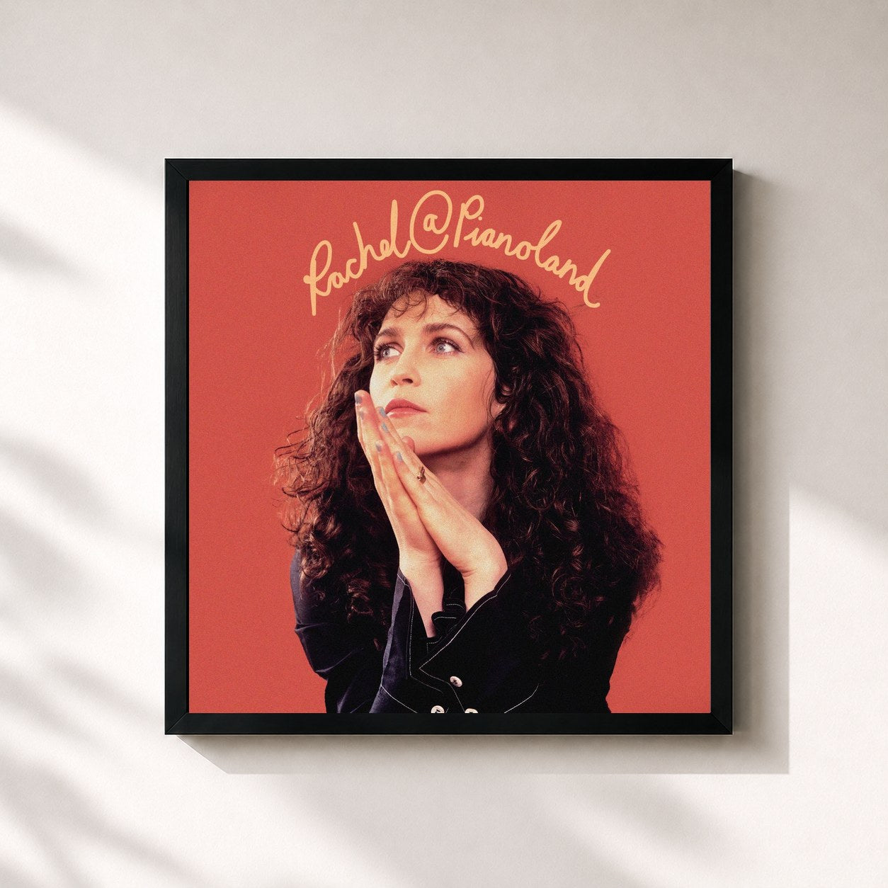 #noir Tableau carré de l'album Rachel@Pianoland de Rae Morris, cadre noir 32x32 cm