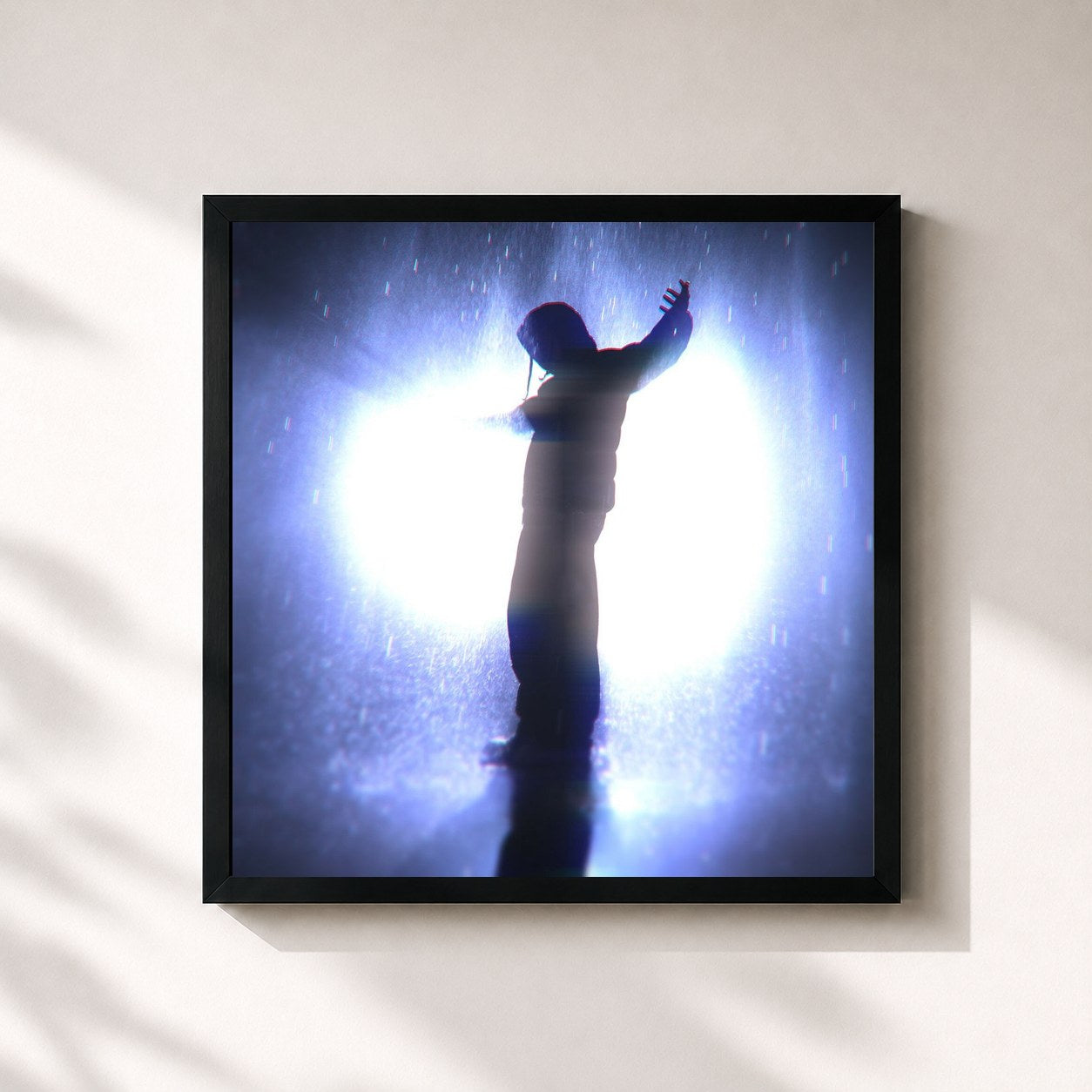 #noir Tableau carré de l'album Crazy Life of Sin de KILLY, cadre noir 32x32 cm