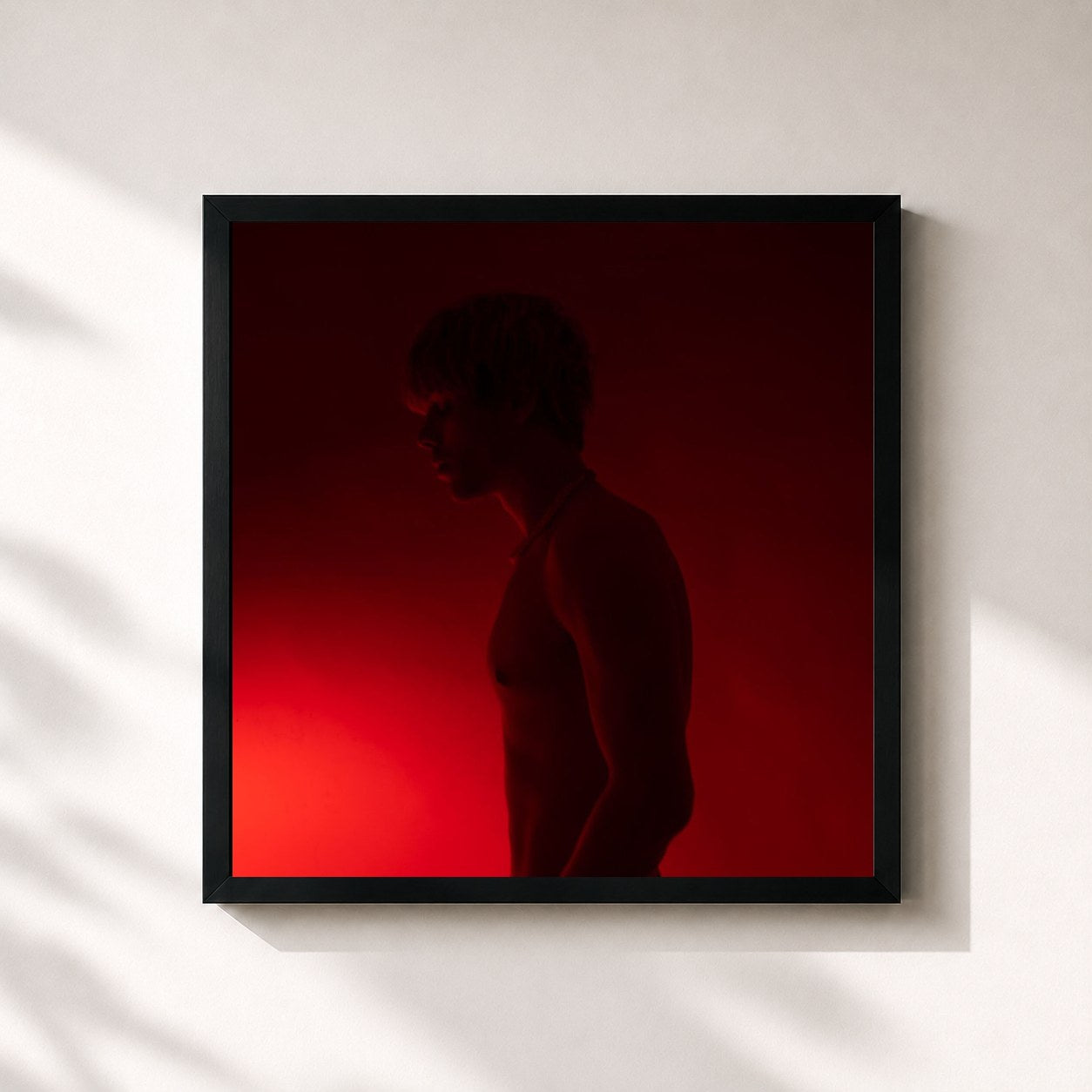 #noir Tableau carré de l'album cattive abitudini de Biondo, cadre noir 32x32 cm