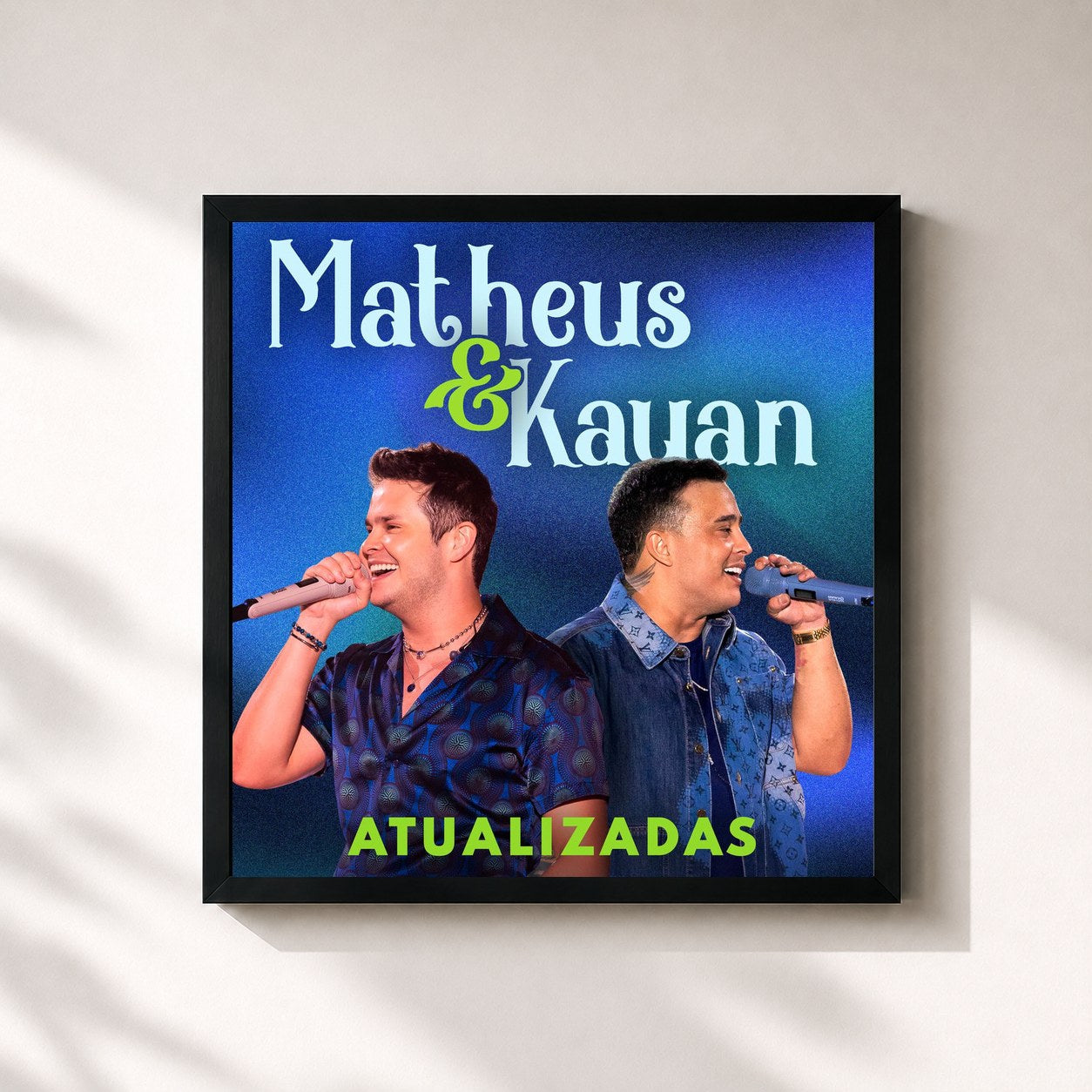 #noir Tableau carré de l'album Matheus e Kauan - Atualizadas de Matheus & Kauan, cadre noir 32x32 cm