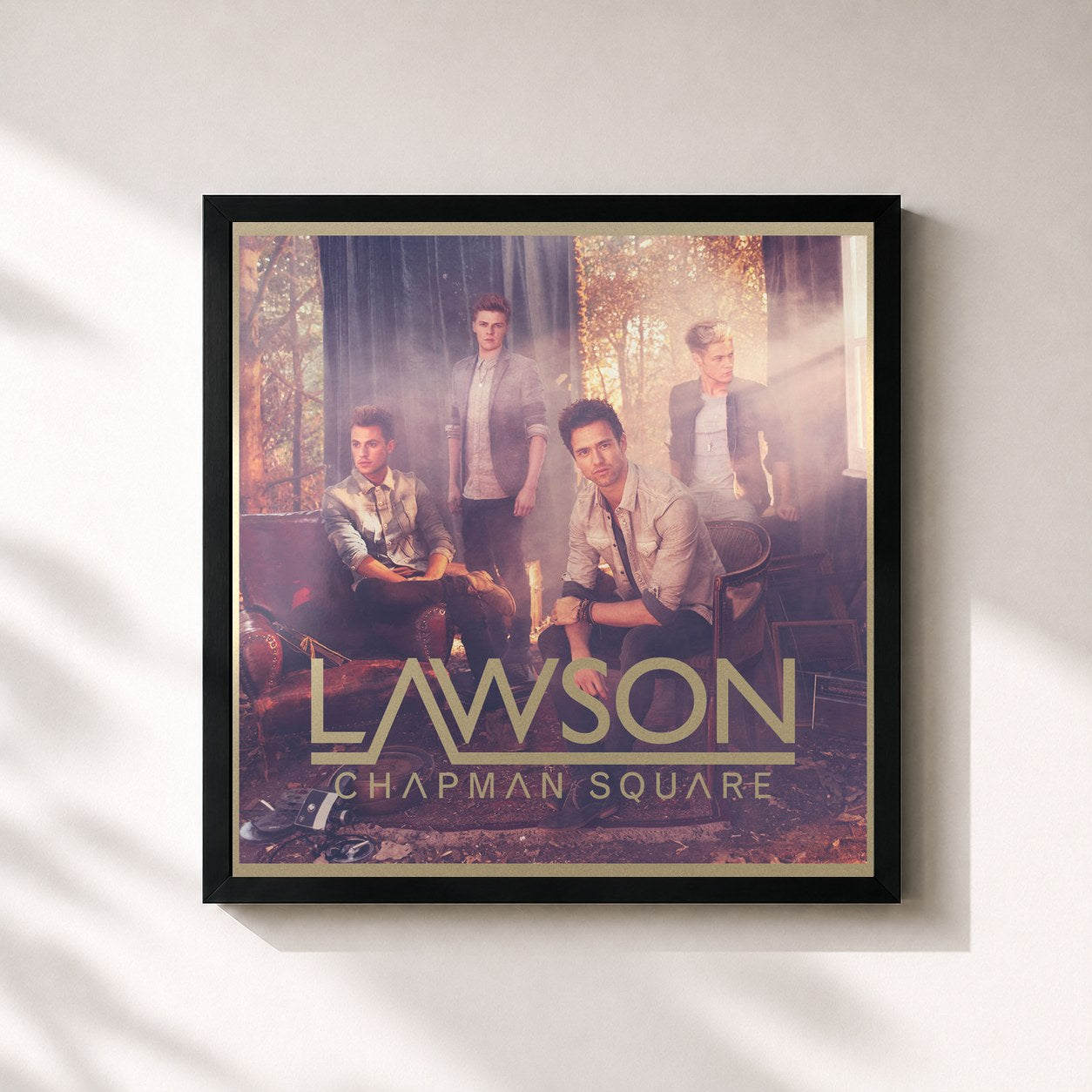 #noir Tableau carré de l'album Chapman Square (Deluxe) de Lawson, cadre noir 32x32 cm