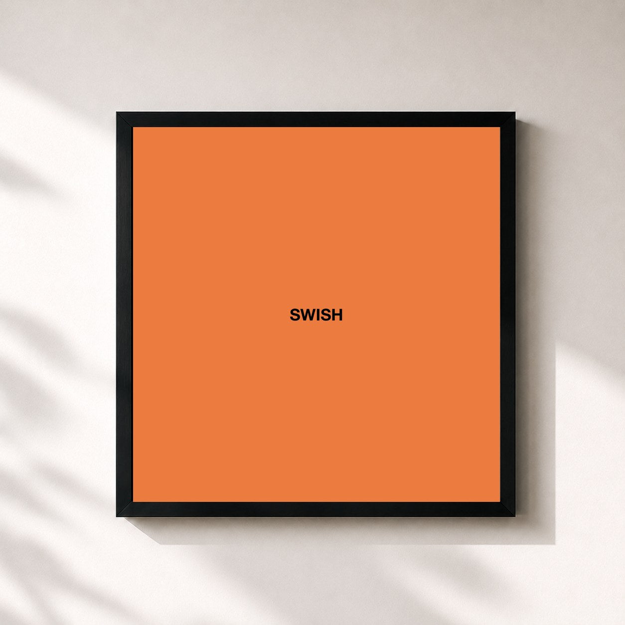 #noir Tableau carré de l'album SWISH de Joywave, cadre noir 32x32 cm