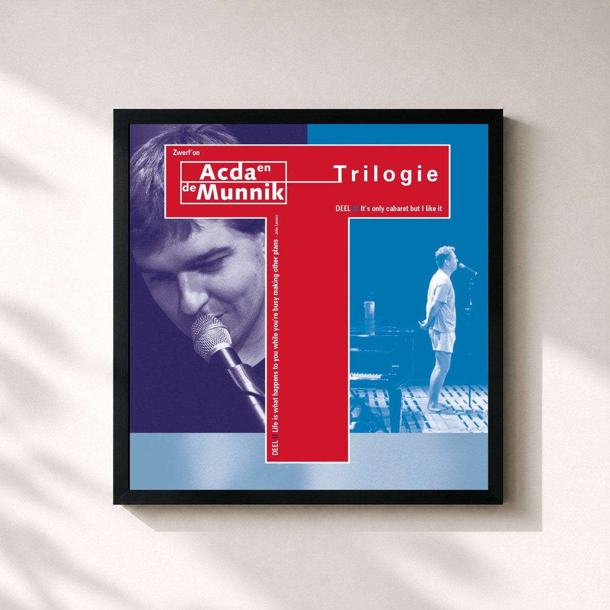 #noir Tableau carré de l'album Trilogie de Acda en de Munnik, cadre noir 32x32 cm
