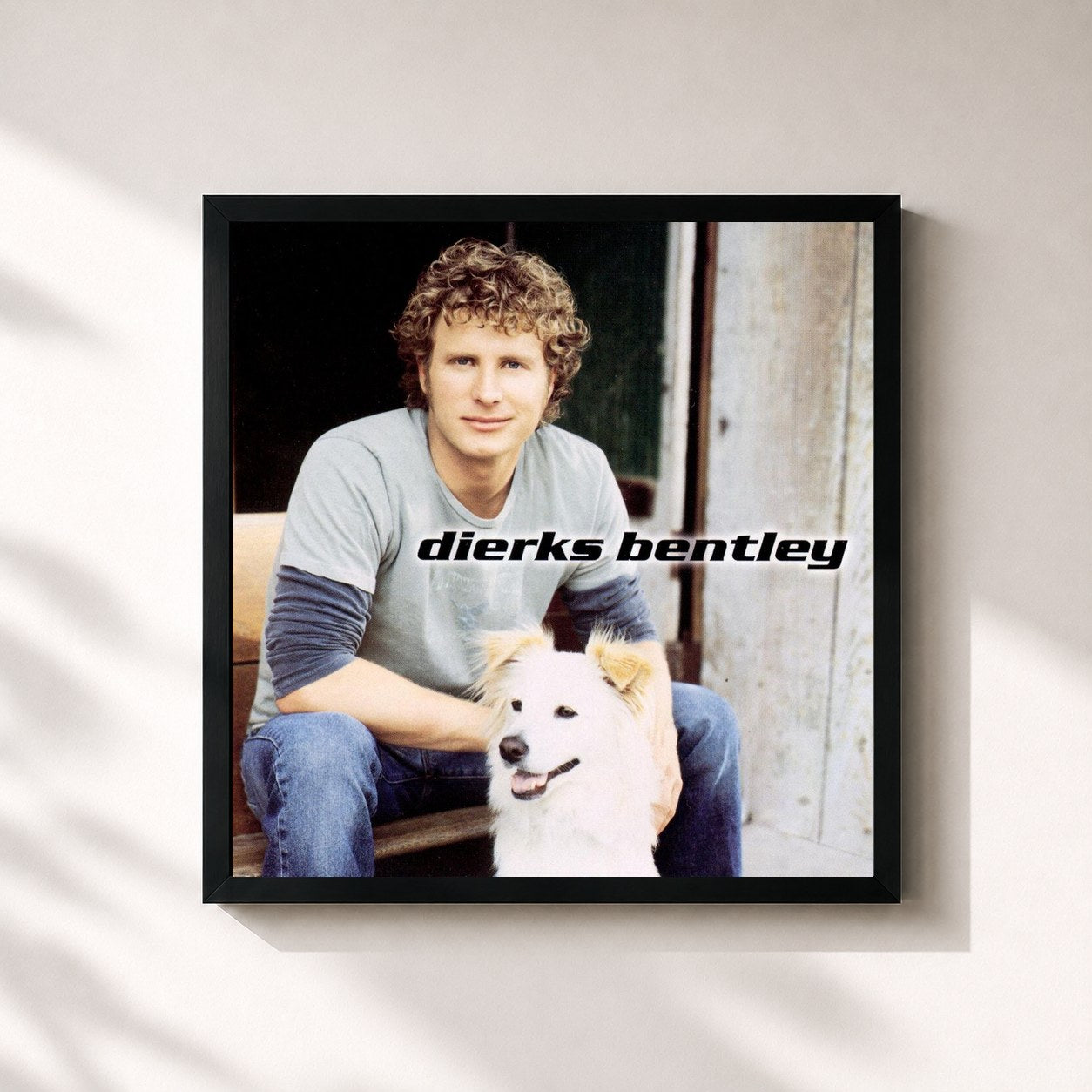 #noir Tableau carré de l'album Dierks Bentley de Dierks Bentley, cadre noir 32x32 cm