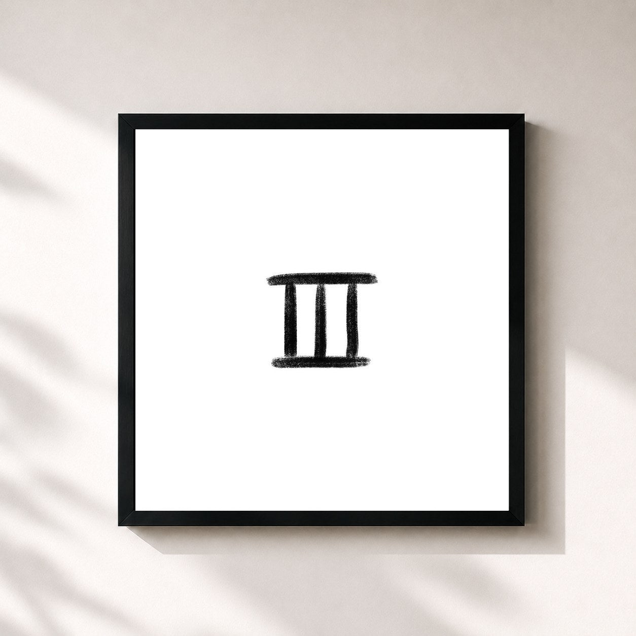 #noir Tableau carré de l'album 3 de Netsky, cadre noir 32x32 cm