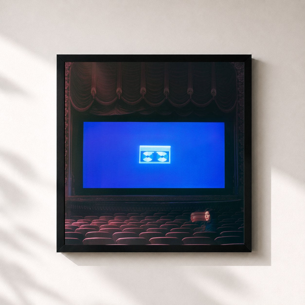 #noir Tableau carré de l'album Home Video de Lucy Dacus, cadre noir 32x32 cm