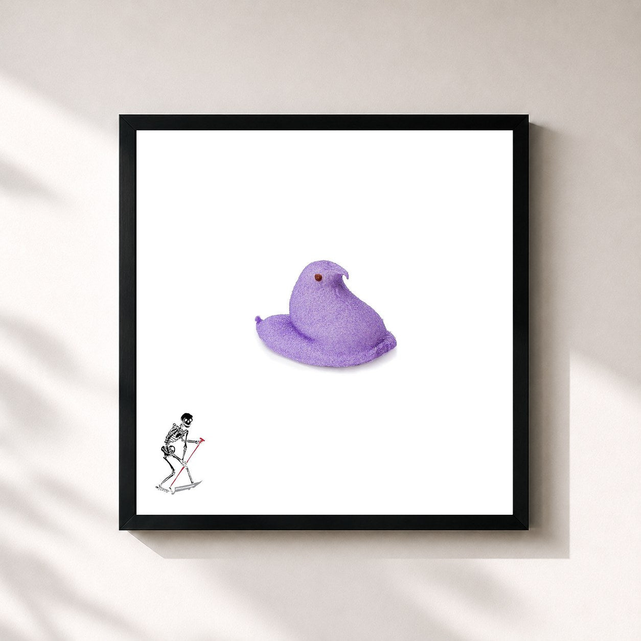 #noir Tableau carré de l'album LIL PEEP; PART ONE de Lil Peep, cadre noir 32x32 cm