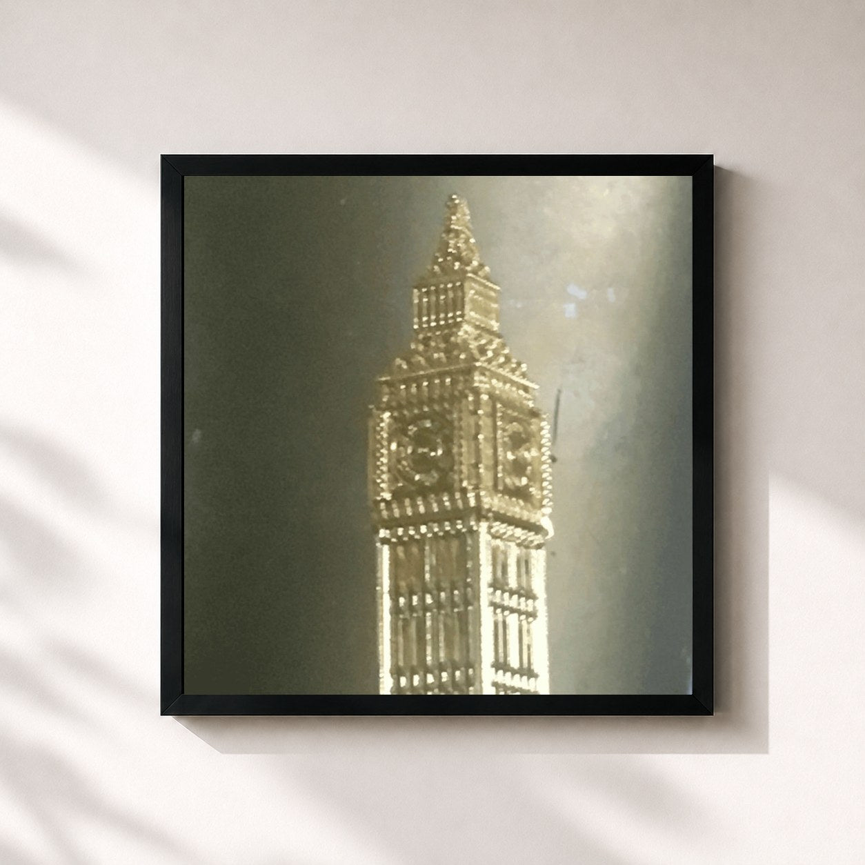 #noir Tableau carré de l'album Renaissance Man de Mike, cadre noir 32x32 cm