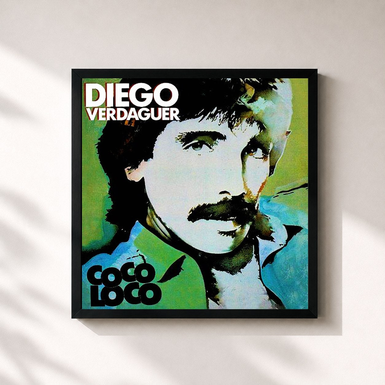 #noir Tableau carré de l'album Coco Loco de Diego Verdaguer, cadre noir 32x32 cm