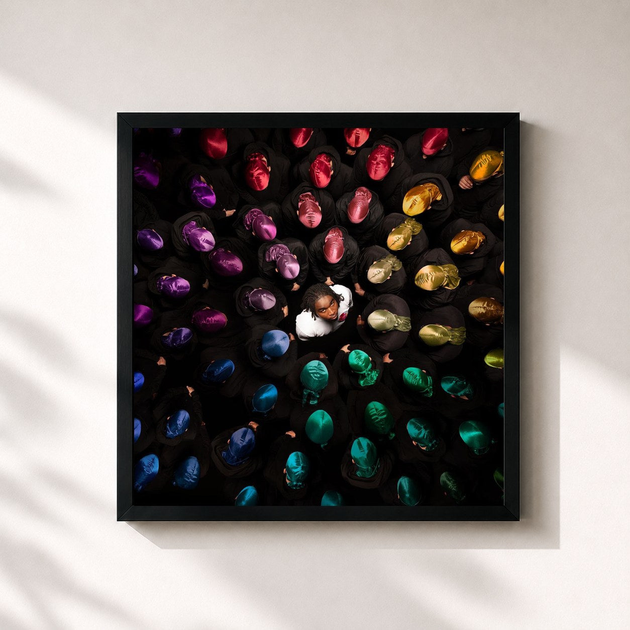 #noir Tableau carré de l'album Couleurs du jeu (Réédition) de Frenetik, cadre noir 32x32 cm