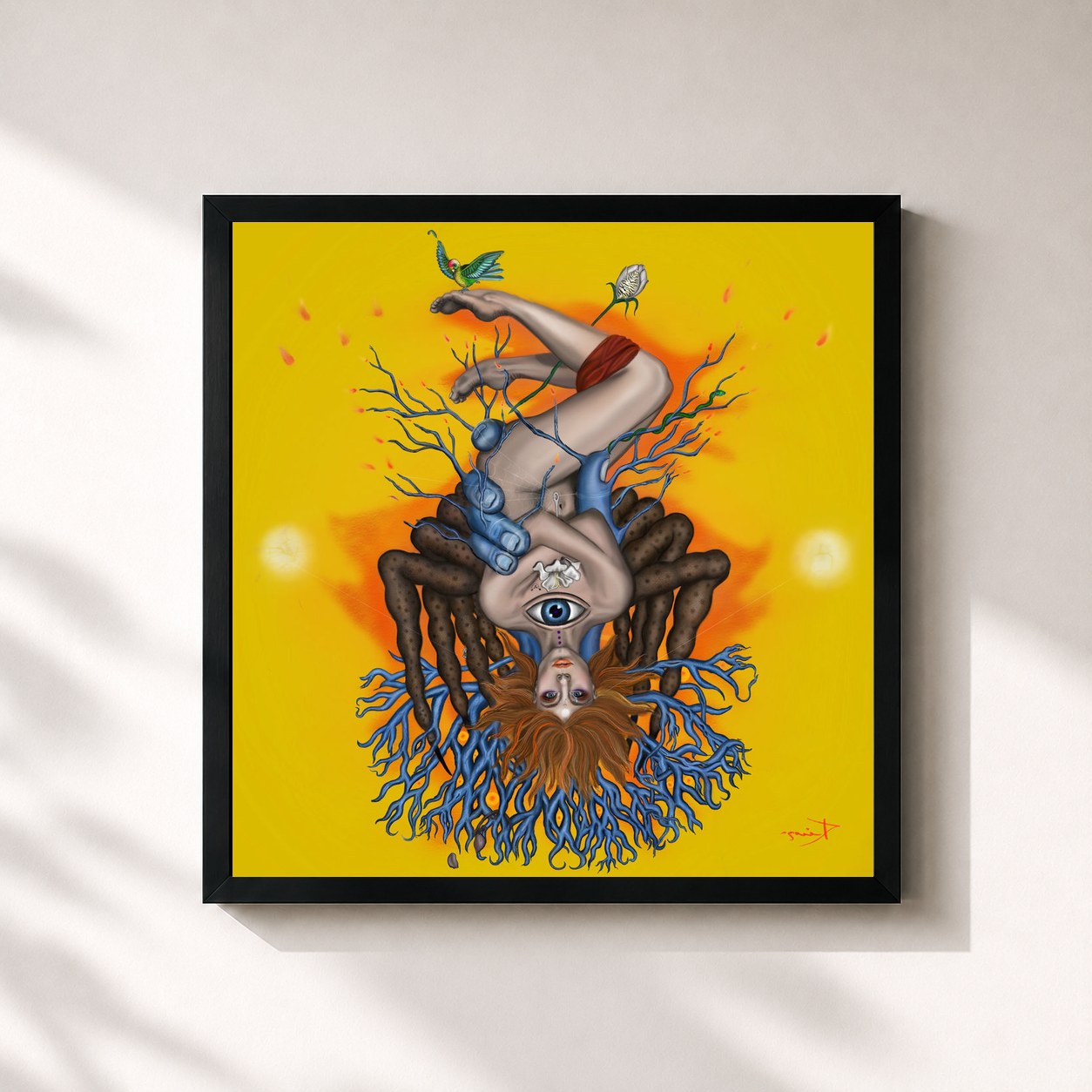 #noir Tableau carré de l'album Crave (Deluxe) de Kiesza, cadre noir 32x32 cm