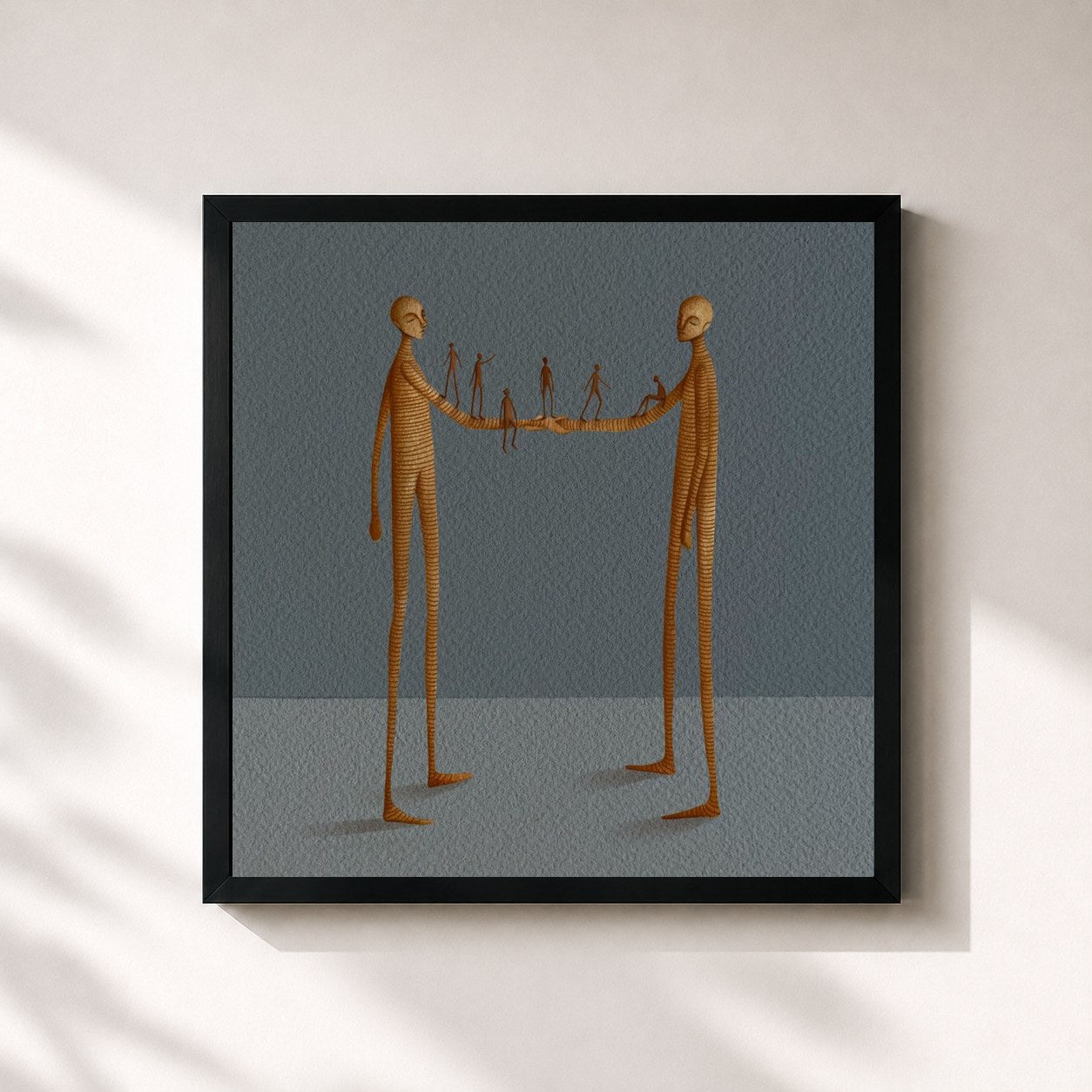 #noir Tableau carré de l'album Trilhas de ANAVITÓRIA, cadre noir 32x32 cm