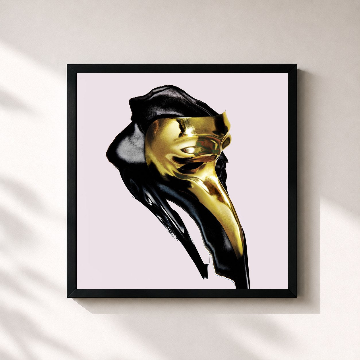 #noir Tableau carré de l'album Charmer de Claptone, cadre noir 32x32 cm