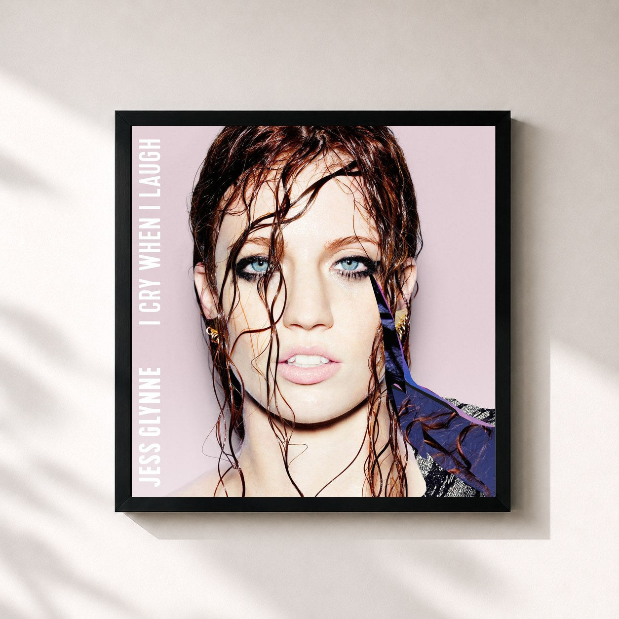 #noir Tableau carré de l'album I Cry When I Laugh de Jess Glynne, cadre noir 32x32 cm