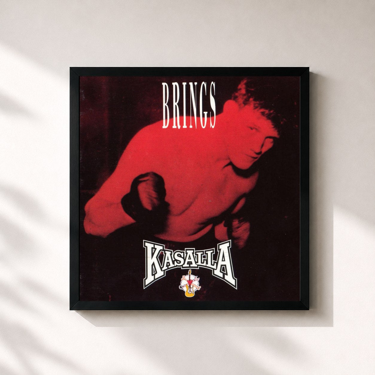 #noir Tableau carré de l'album Kasalla de Brings, cadre noir 32x32 cm