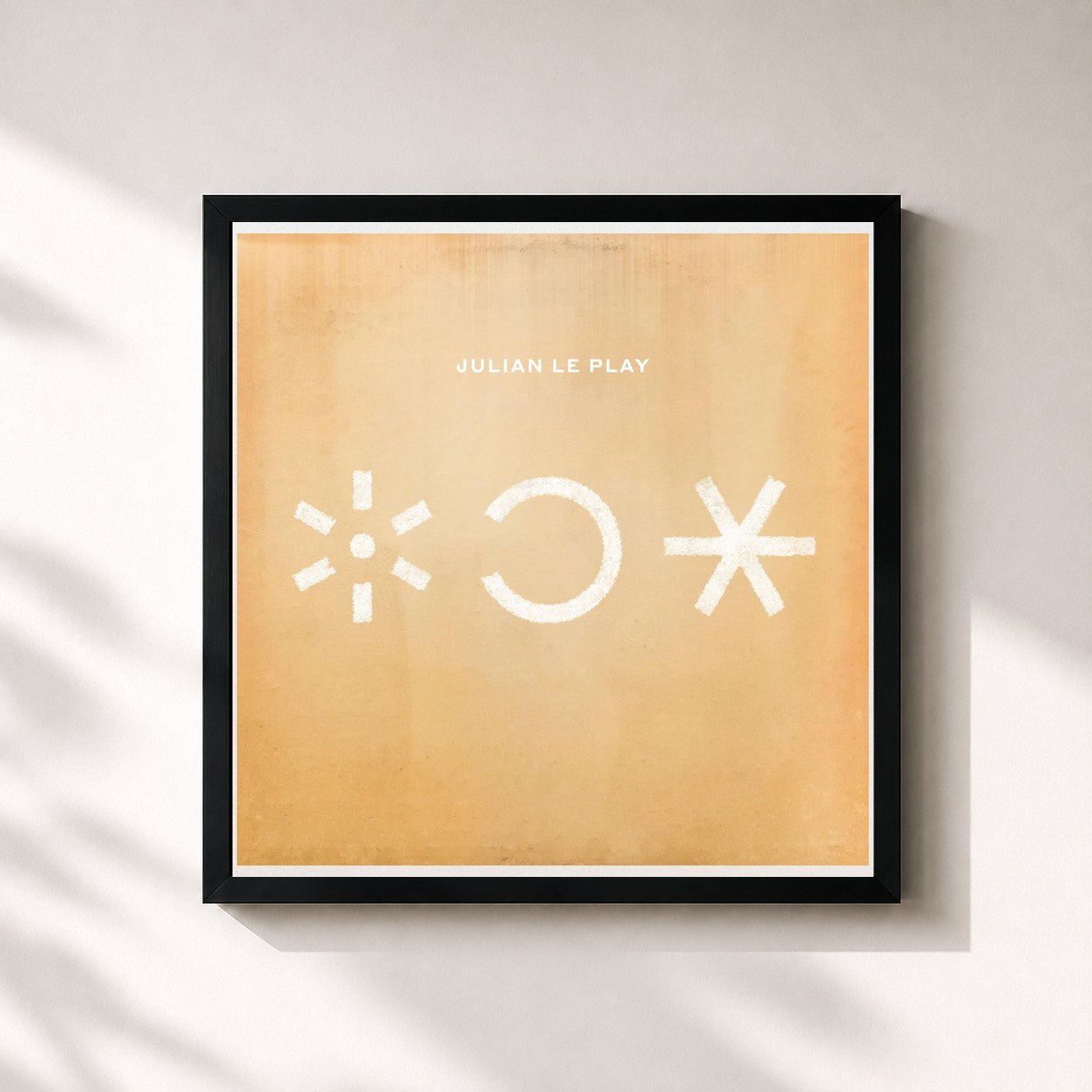 #noir Tableau carré de l'album Sonne Mond Sterne (EP) de Julian le Play, cadre noir 32x32 cm