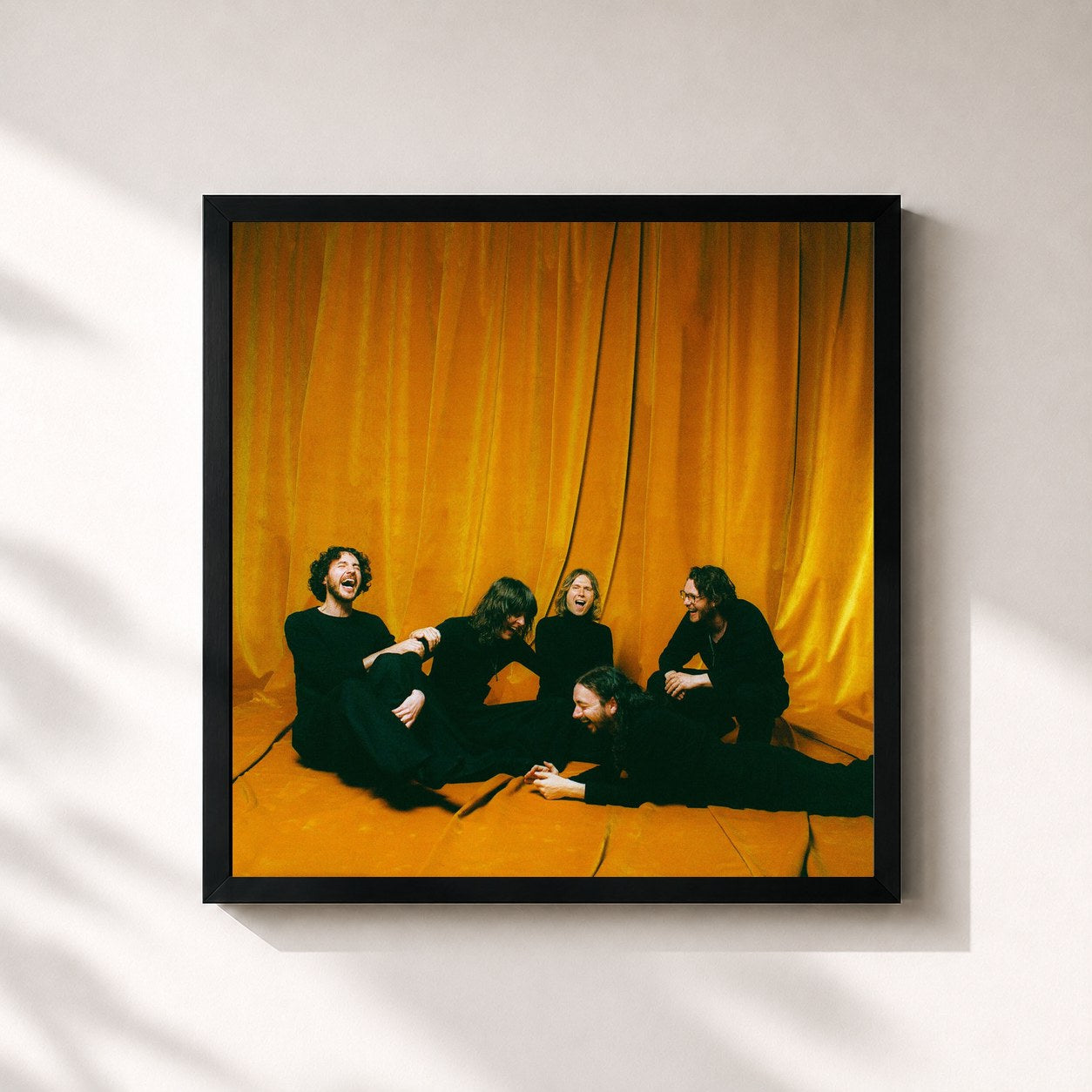 #noir Tableau carré de l'album Gary's Covers de Blossoms, cadre noir 32x32 cm