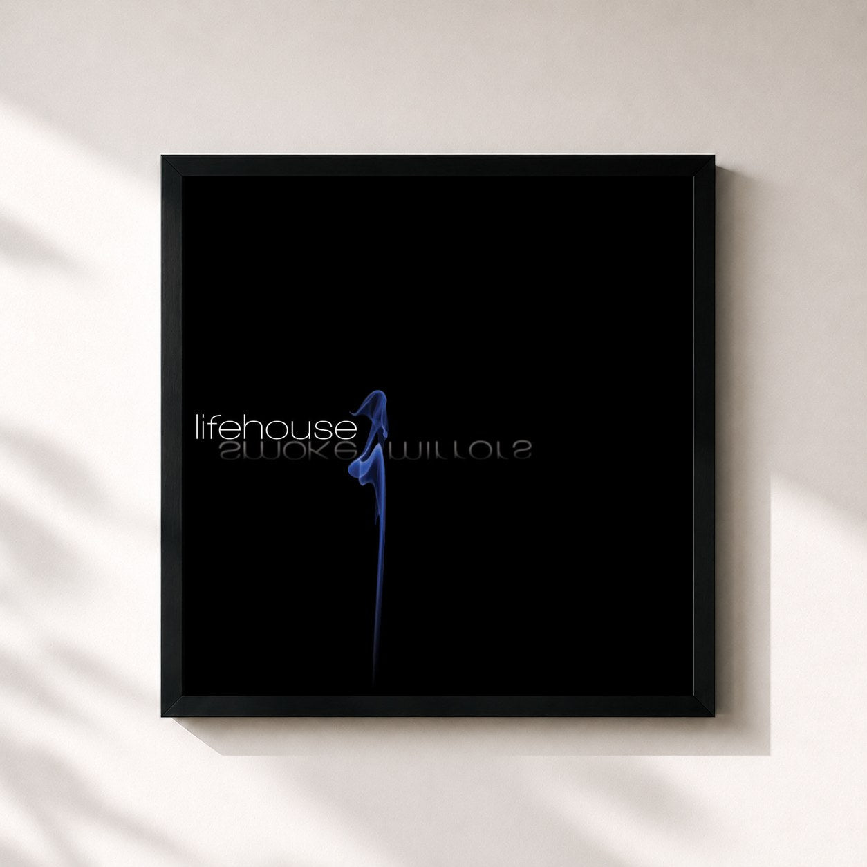 #noir Tableau carré de l'album Smoke & Mirrors (Deluxe Edition) de Lifehouse, cadre noir 32x32 cm