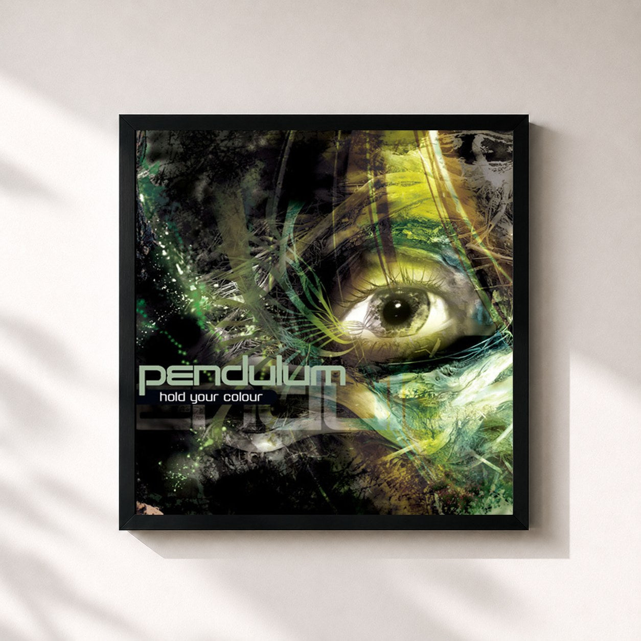 #noir Tableau carré de l'album Hold Your Colour de Pendulum, cadre noir 32x32 cm