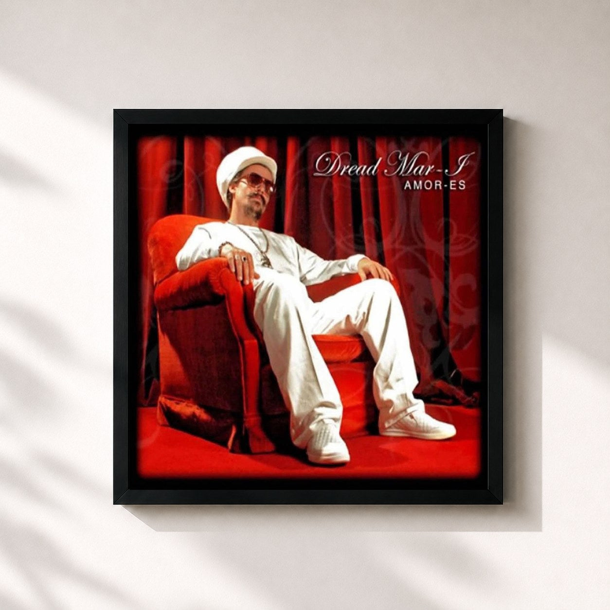 #noir Tableau carré de l'album Amor-es de Dread Mar I, cadre noir 32x32 cm