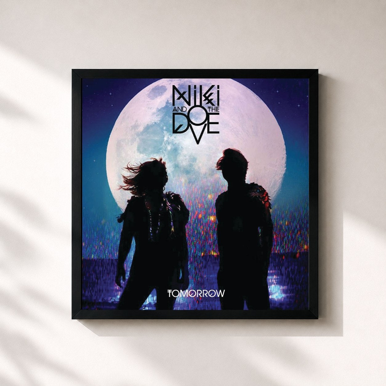 #noir Tableau carré de l'album Tomorrow de Niki & The Dove, cadre noir 32x32 cm