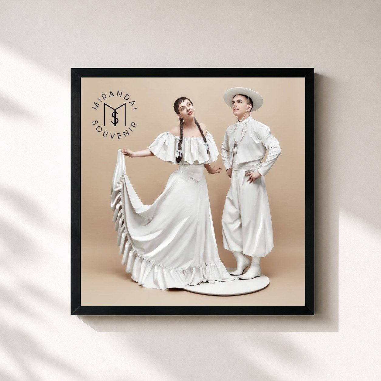 #noir Tableau carré de l'album Souvenir de Miranda!, cadre noir 32x32 cm