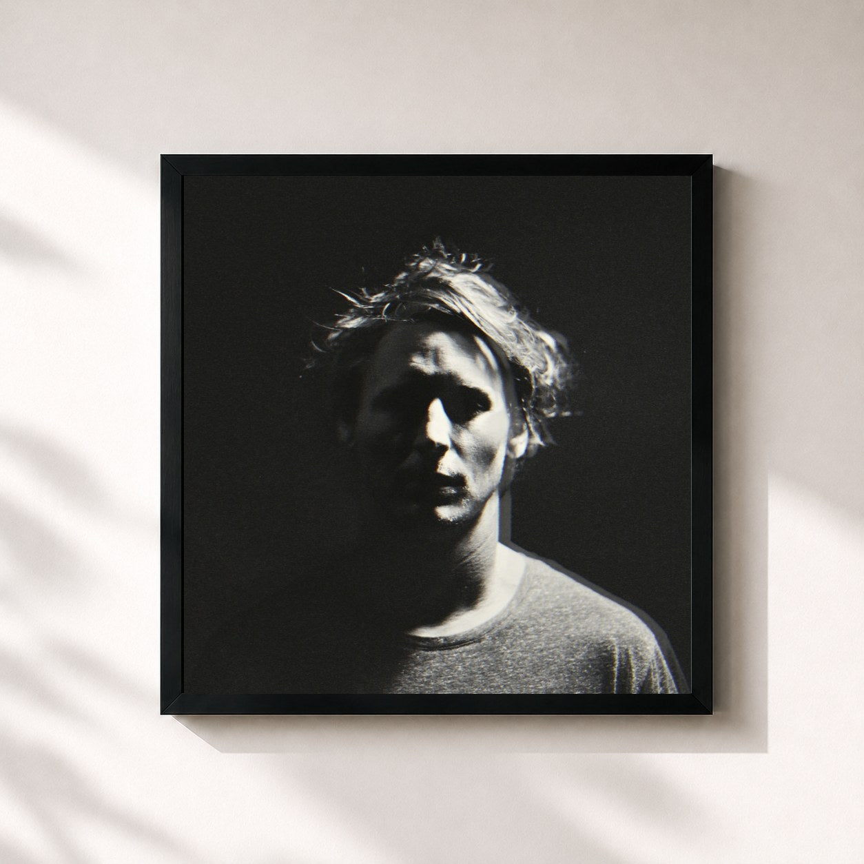 #noir Tableau carré de l'album I Forget Where We Were de Ben Howard, cadre noir 32x32 cm