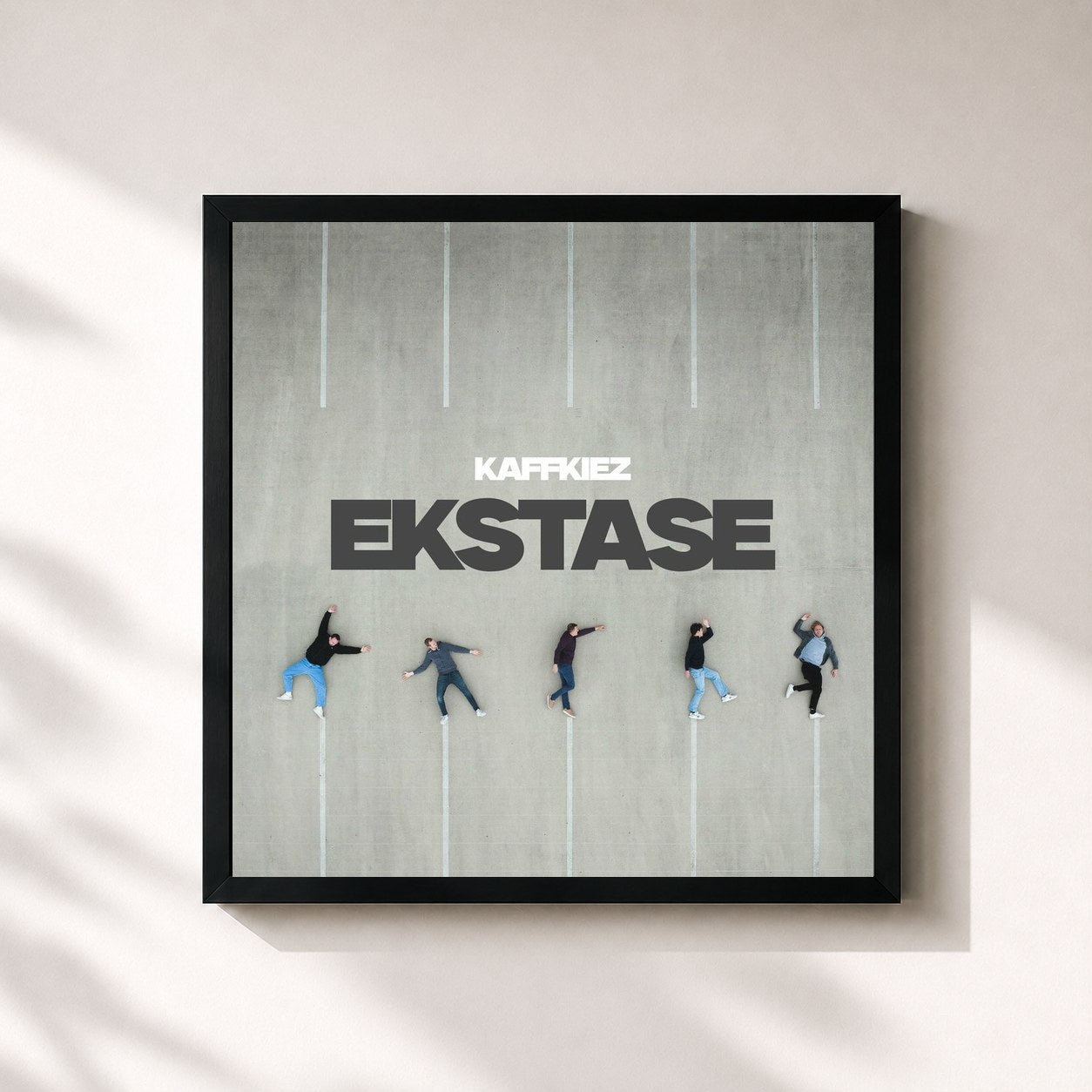 #noir Tableau carré de l'album EKSTASE de KAFFKIEZ, cadre noir 32x32 cm