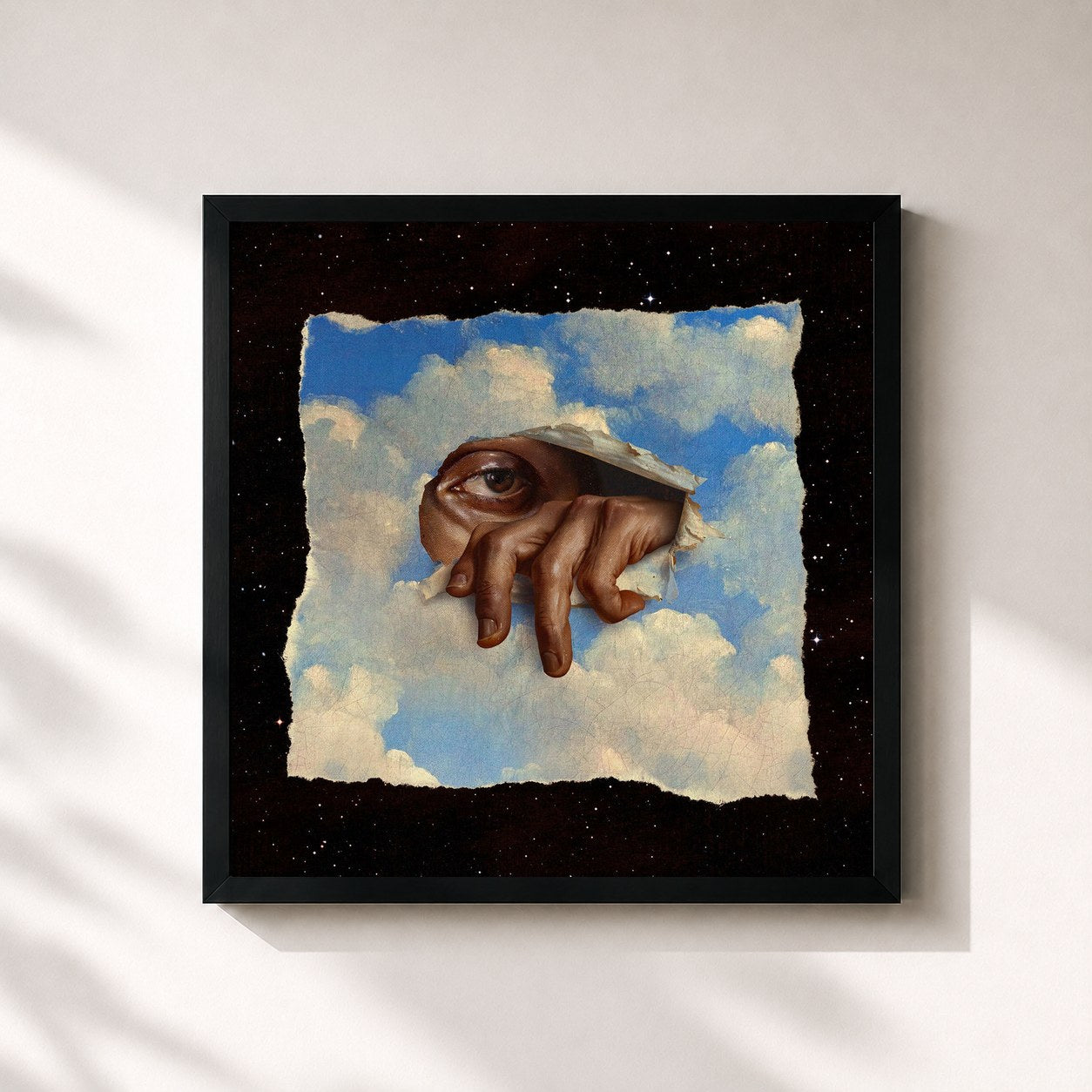 #noir Tableau carré de l'album SAMO. de 404Billy, cadre noir 32x32 cm