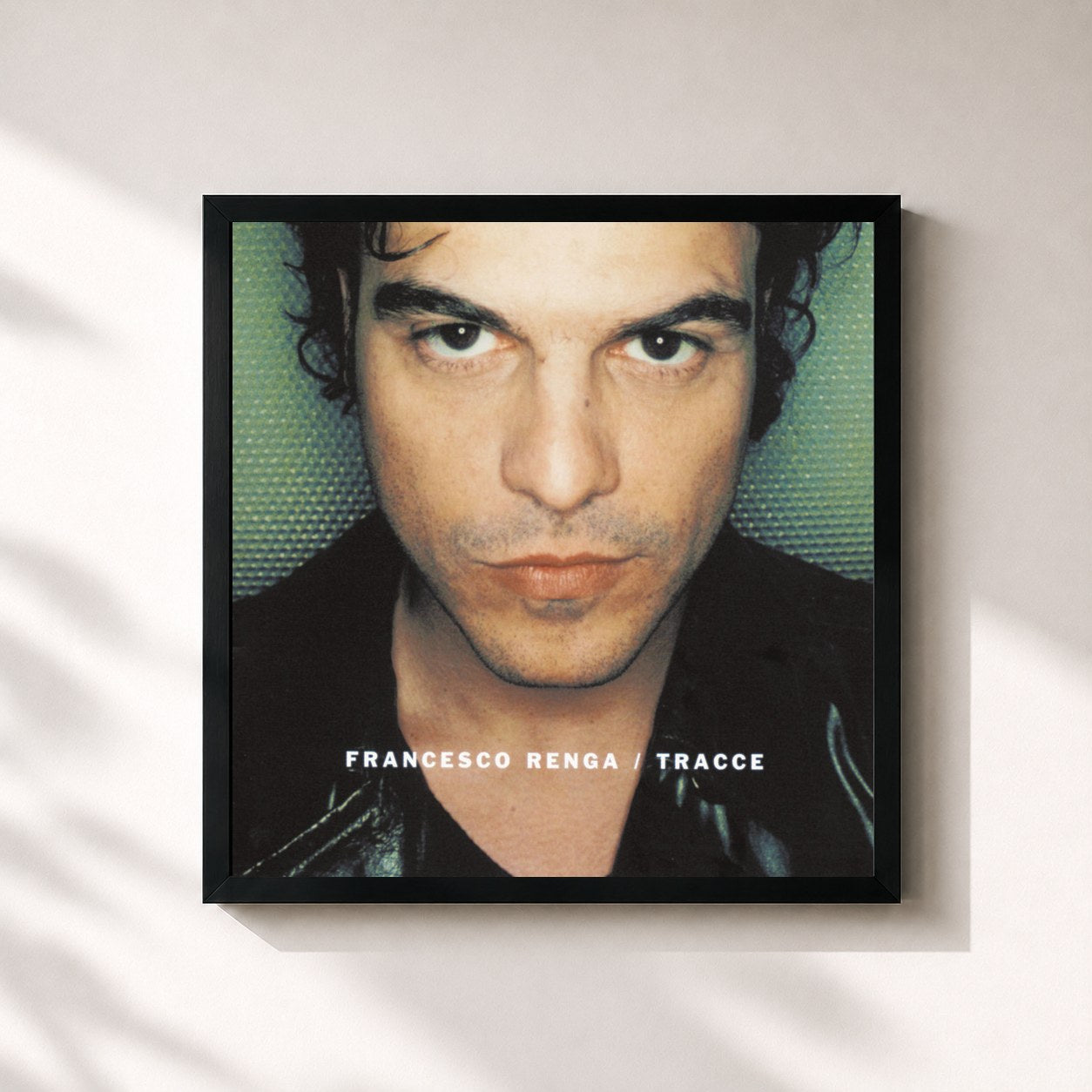 #noir Tableau carré de l'album Tracce de Francesco Renga, cadre noir 32x32 cm