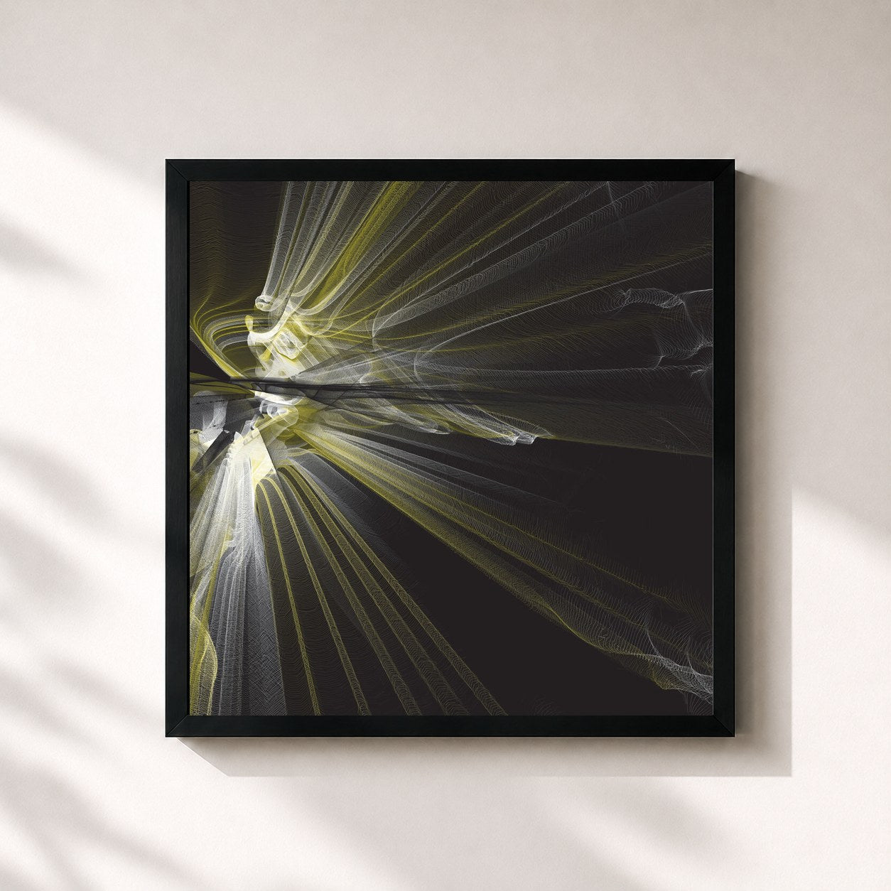 #noir Tableau carré de l'album At War With Walls & Mazes de Son Lux, cadre noir 32x32 cm