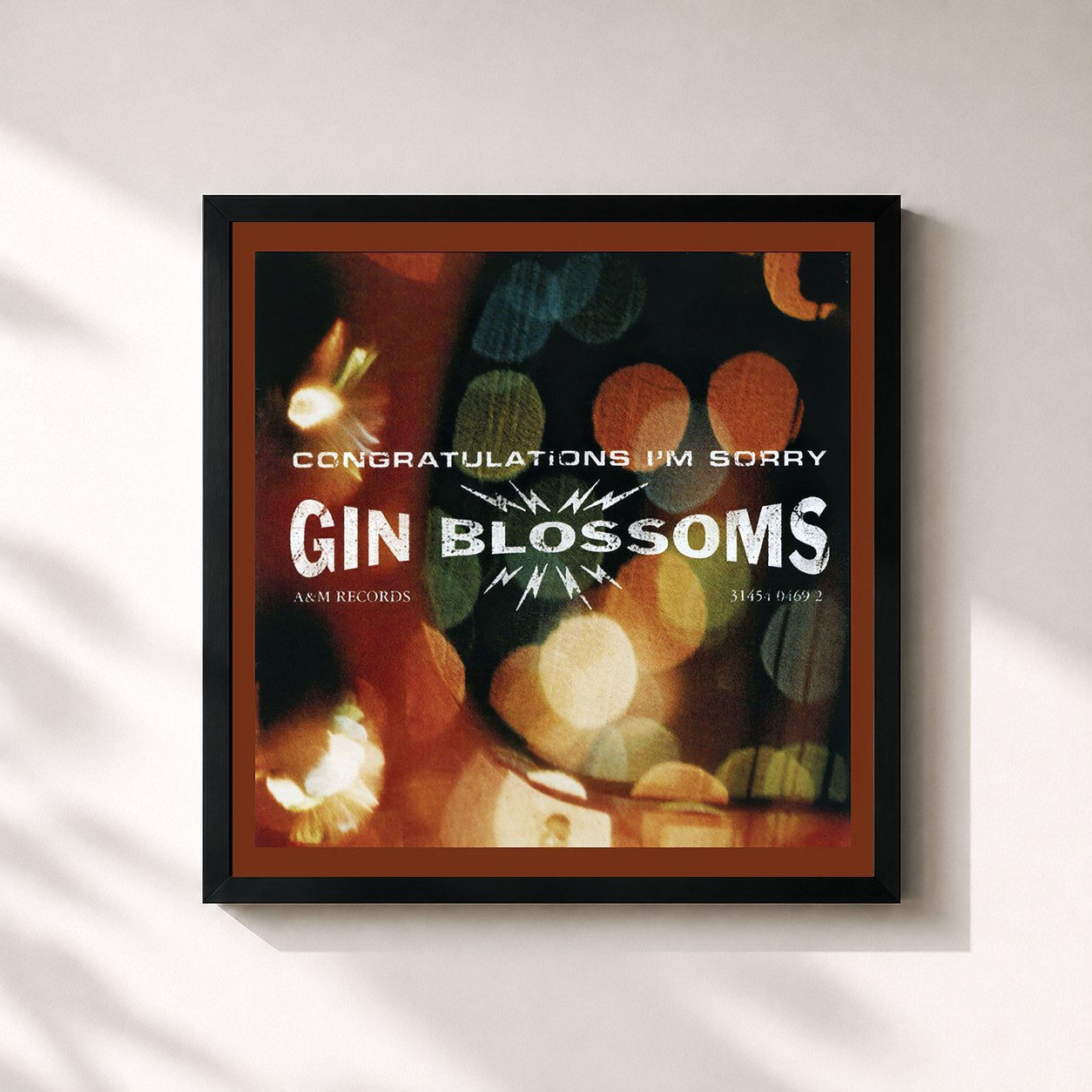 #noir Tableau carré de l'album Congratulations I'm Sorry (Expanded Edition) de Gin Blossoms, cadre noir 32x32 cm