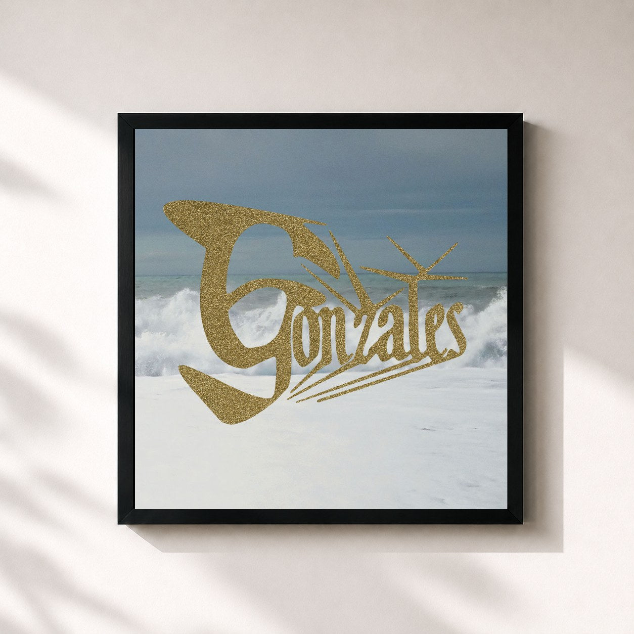 #noir Tableau carré de l'album Soft Power de Chilly Gonzales, cadre noir 32x32 cm