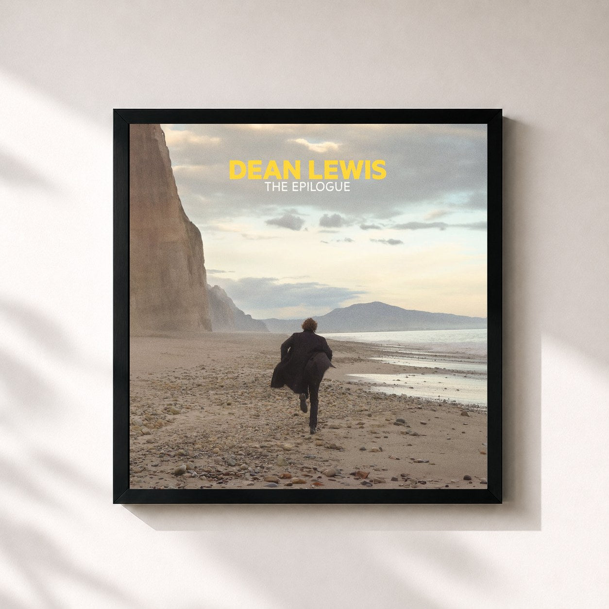 #noir Tableau carré de l'album The Epilogue de Dean Lewis, cadre noir 32x32 cm