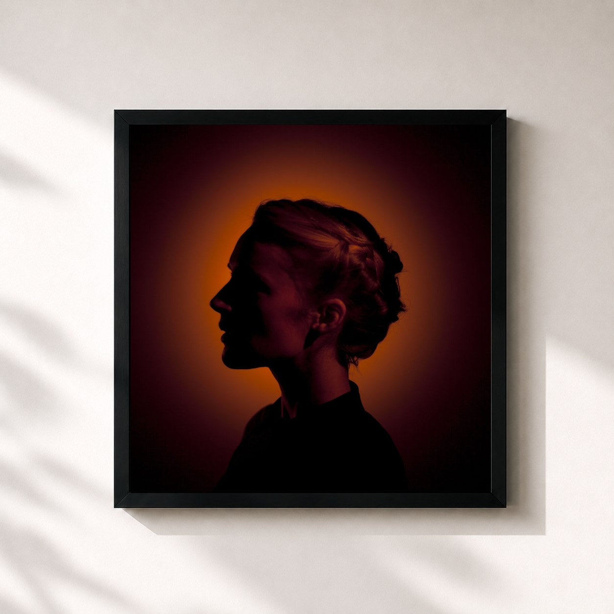 #noir Tableau carré de l'album Aventine de Agnes Obel, cadre noir 32x32 cm