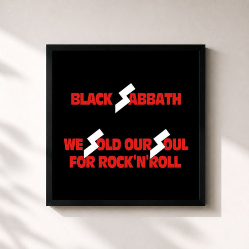 Black Sabbath · We Sold Our Soul for Rock 'N' Roll — Framed art print
