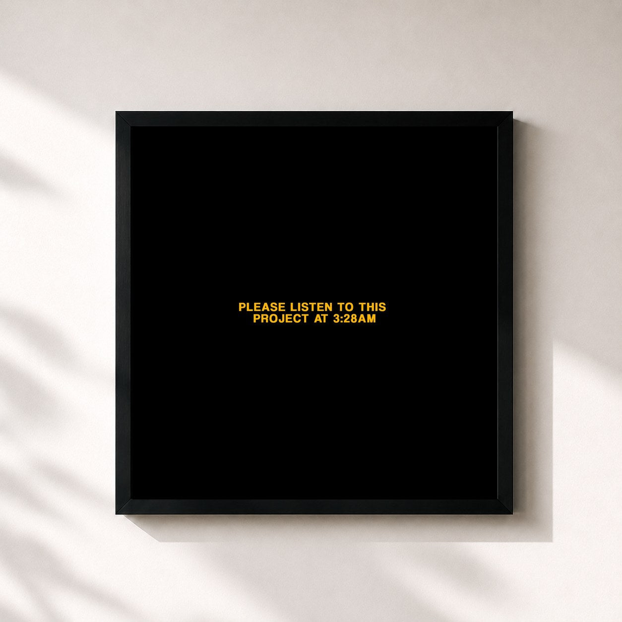 #noir Tableau carré de l'album The Cold Hit Hard de Edo Saiya, cadre noir 32x32 cm