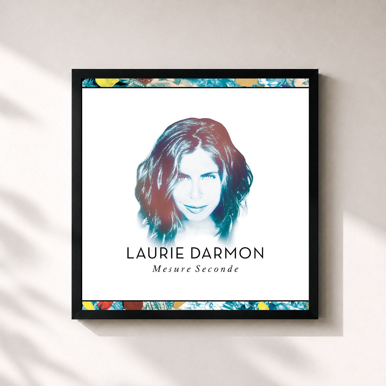 #noir Tableau carré de l'album Mesure seconde de Laurie Darmon, cadre noir 32x32 cm