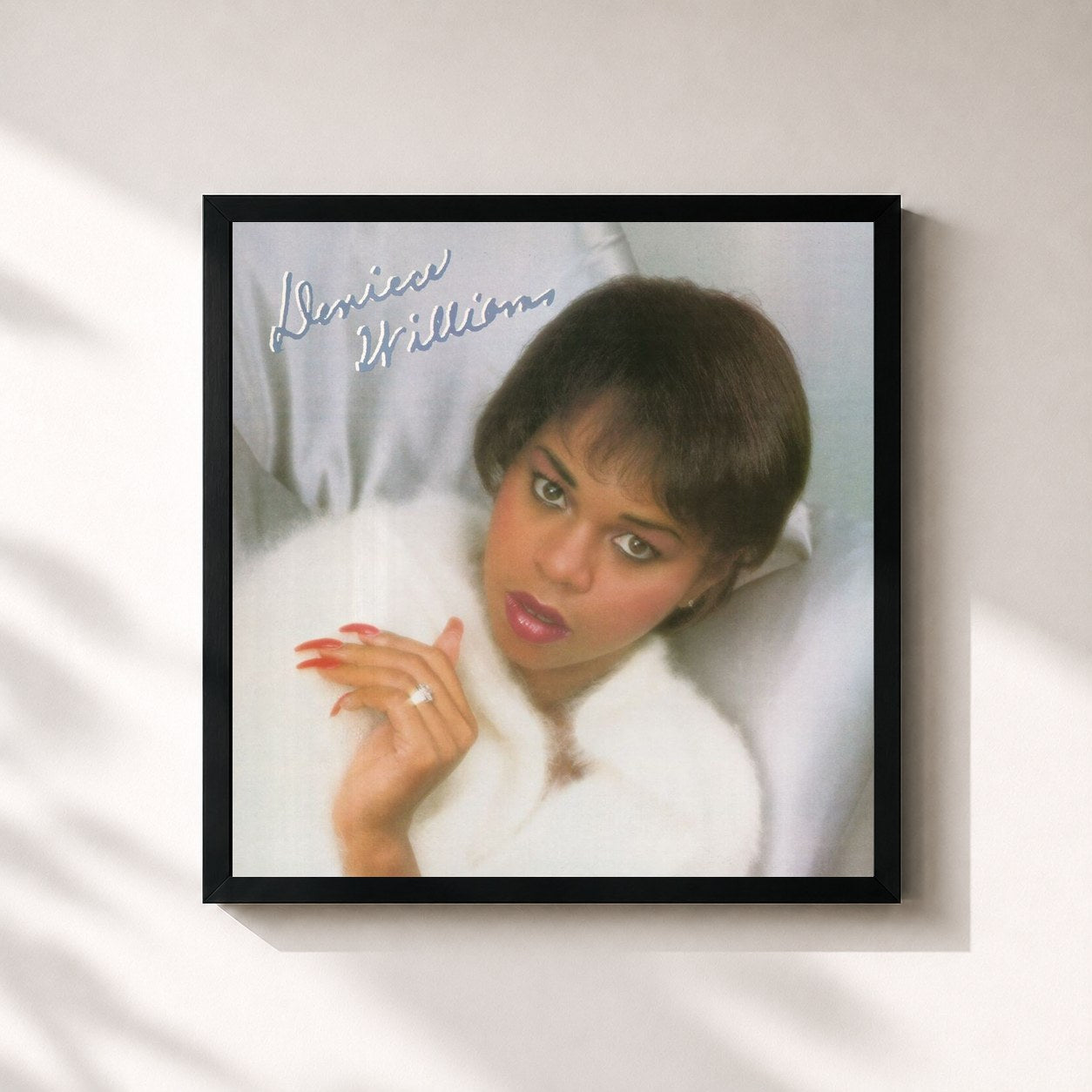 #noir Tableau carré de l'album My Melody (Expanded) de Deniece Williams, cadre noir 32x32 cm