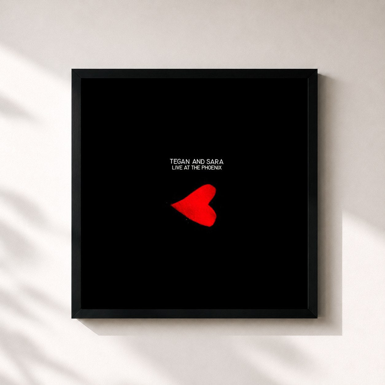 #noir Tableau carré de l'album The Complete Recollection: 1999 - 2010 de Tegan and Sara, cadre noir 32x32 cm